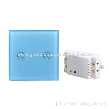 Crystal Glass Panel 1-gang 2-way Keyboard Light Switch, 110-250V AC/50-60Hz Operating Voltage